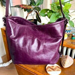 Beautiful Aubergine Boho Bag!